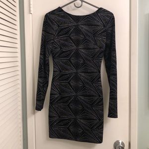 80s Vintage Mini Velvet Dress asymmetrical pattern